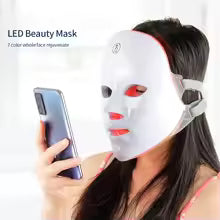7-Color LED Facial Mask _ Skin Rejuvenation + FREE Neck LED Therapy Gift